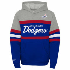 Los Angeles Dodgers Mitchell & Ness Youth Cooperstown Collection Head Coach Pullover Hoodie for sale