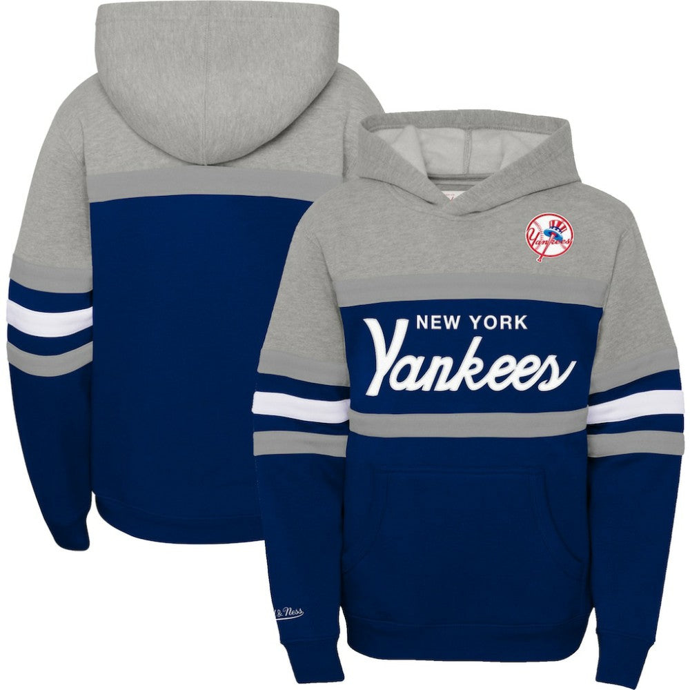 New York Yankees Mitchell & Ness Youth Cooperstown Collection Head Coach Pullover Hoodie Sale