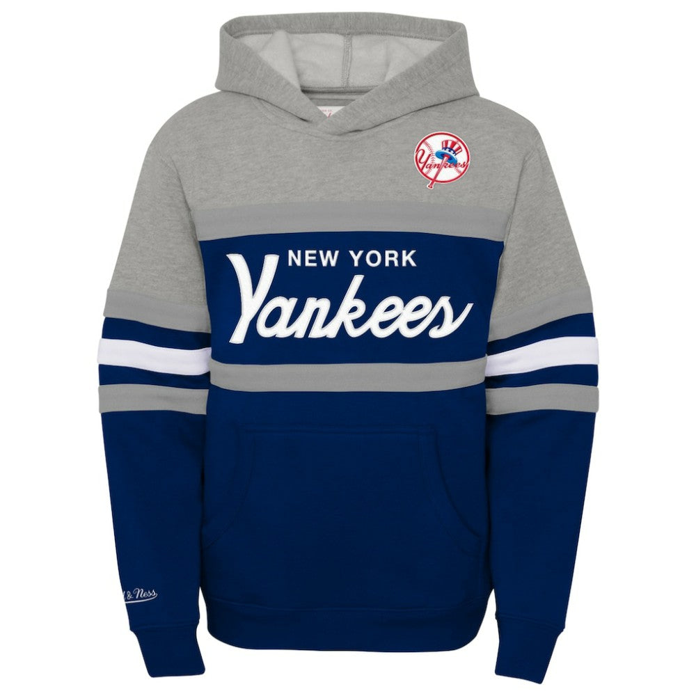 New York Yankees Mitchell & Ness Youth Cooperstown Collection Head Coach Pullover Hoodie Sale