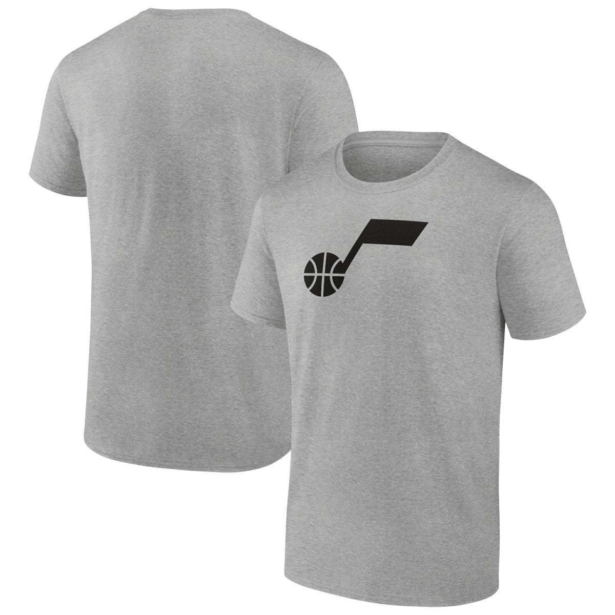 Utah Jazz Solid Primary Logo T-Shirt Heathered Gray