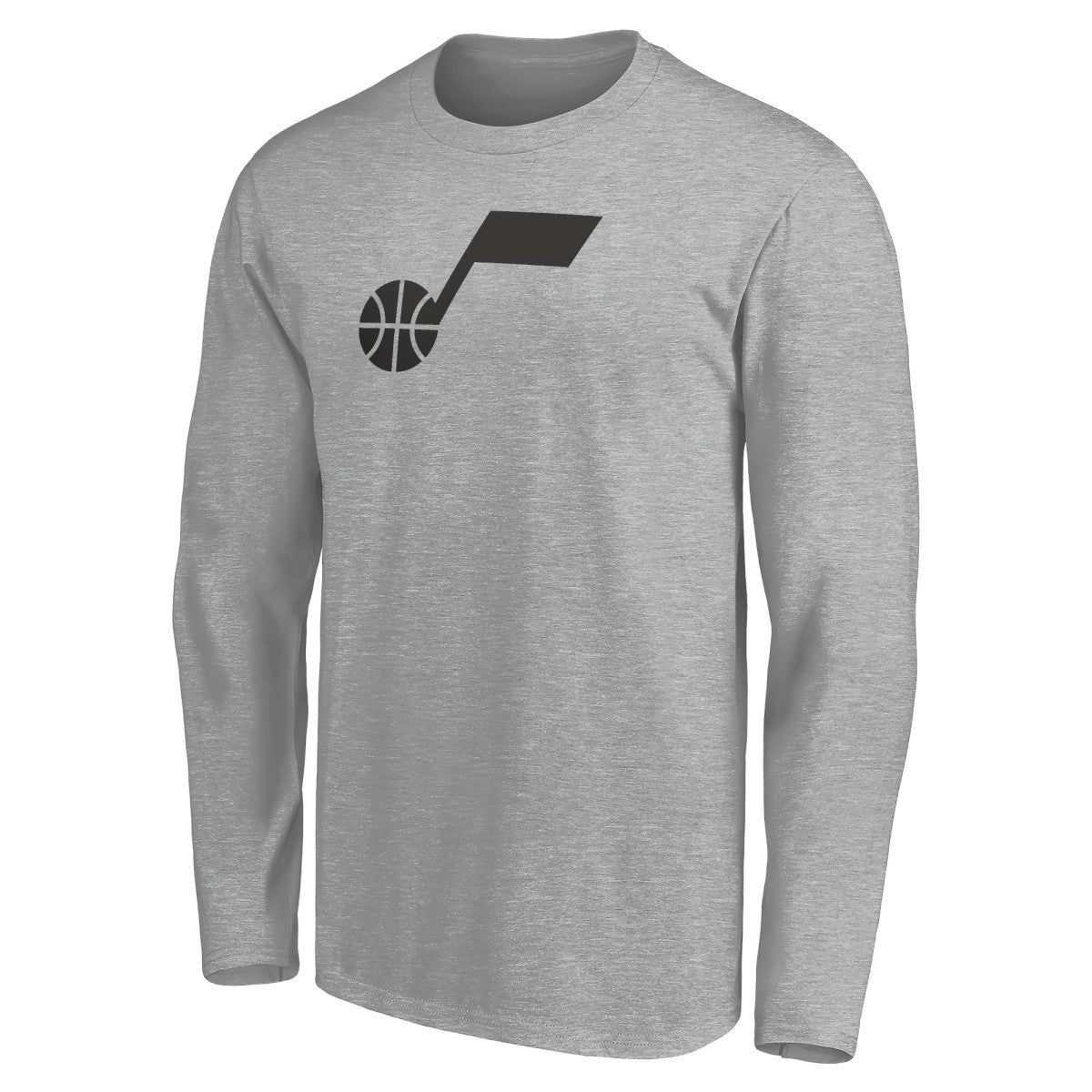 Utah Jazz Primary Logo Team Long Sleeve T-Shirt Heathered Gray