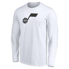 Utah Jazz Primary Logo Team Long Sleeve T-Shirt White