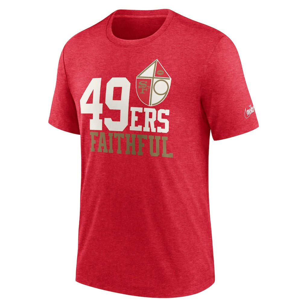 San Francisco 49ers Local Tri-Blend T-Shirt - Heather Scarlet - Nike