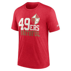 San Francisco 49ers Local Tri-Blend T-Shirt - Heather Scarlet - Nike