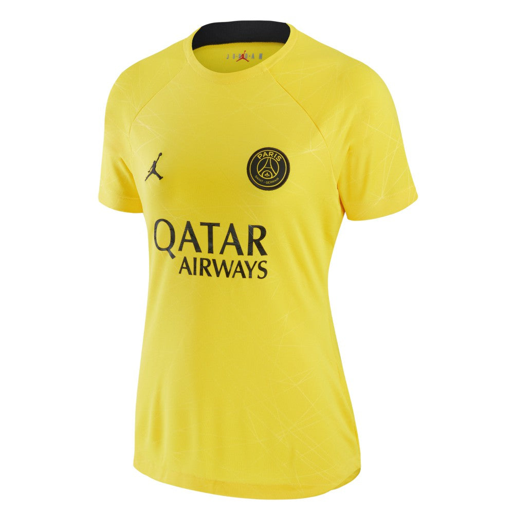 Jordan - Paris Saint-Germain Jordan Brand Women's 2022/23 Pre-Match Raglan Performance Top - Yellow