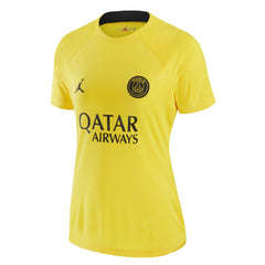 Jordan - Paris Saint-Germain Jordan Brand Women's 2022/23 Pre-Match Raglan Performance Top - Yellow