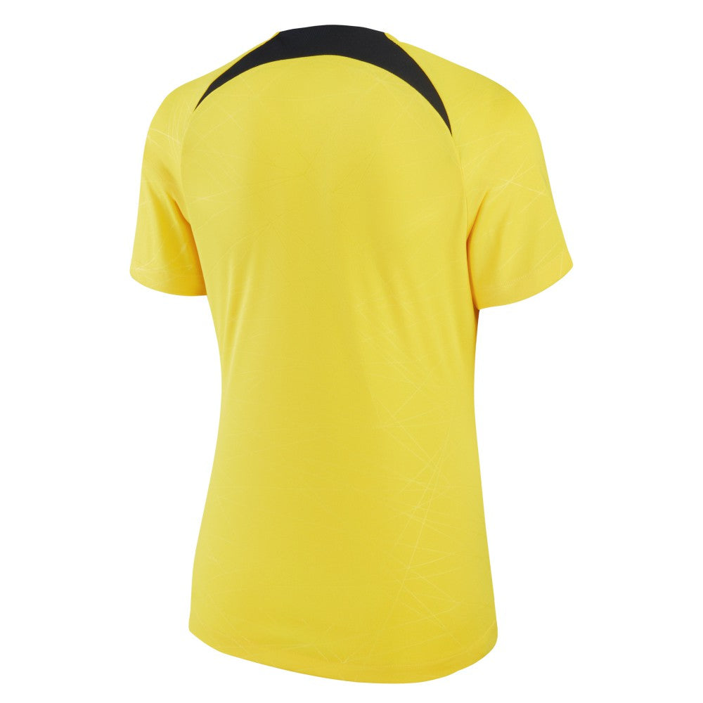 Jordan - Paris Saint-Germain Jordan Brand Women's 2022/23 Pre-Match Raglan Performance Top - Yellow