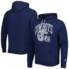 Dallas Cowboys Homage Retro Helmet Tri-Blend Raglan Pullover Hoodie - Navy - NFL
