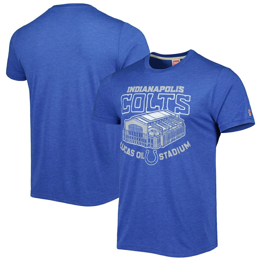 Indianapolis Colts Homage Stadium Tri-Blend T-Shirt - Royal - NFL