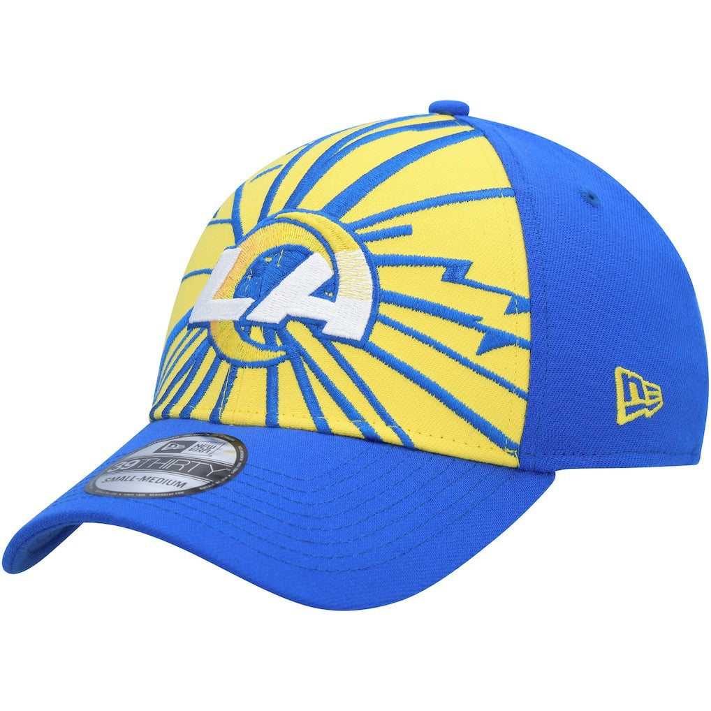 Los Angeles Rams New Era Shattered 39THIRTY Flex Hat - Gold/Royal - NFL
