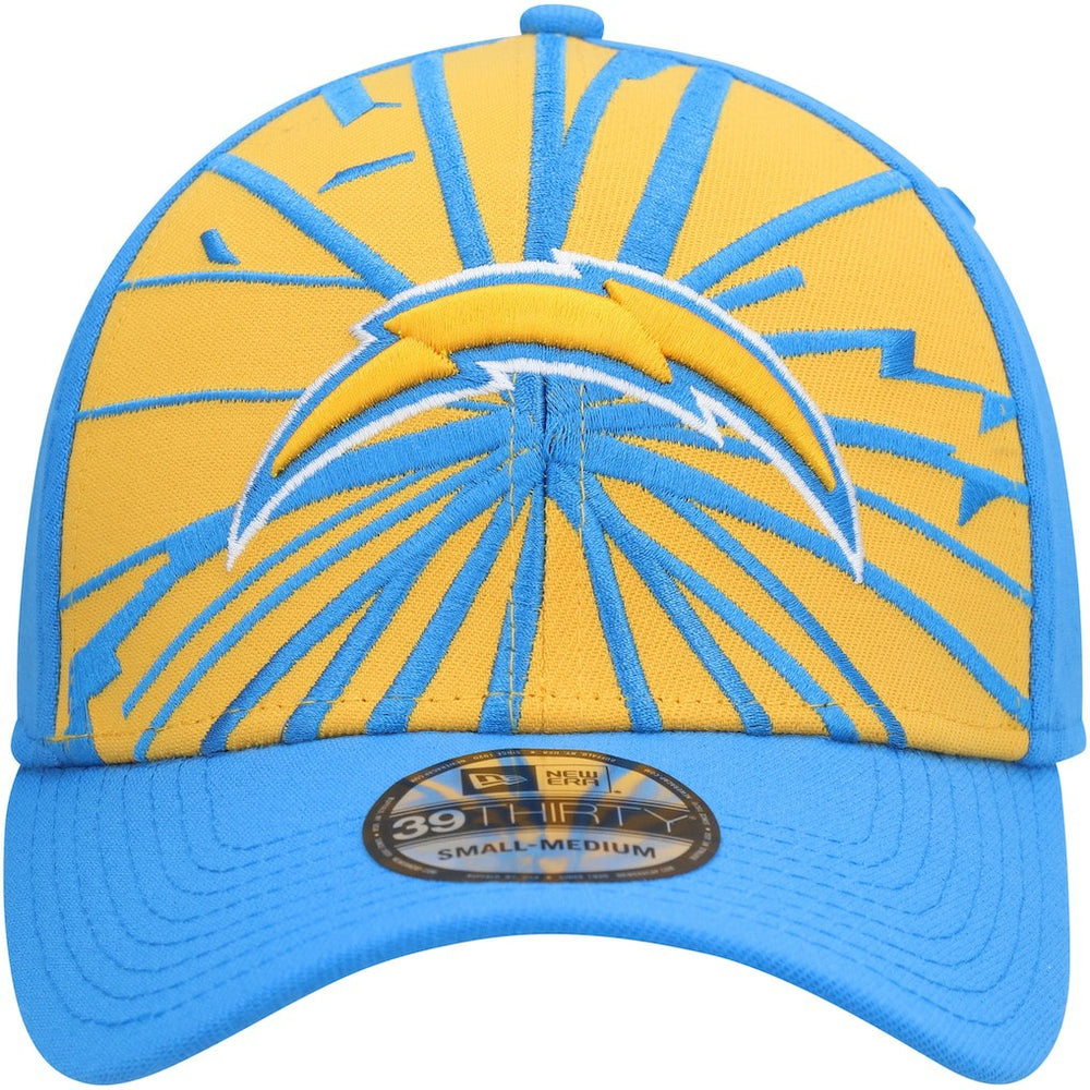 Los Angeles Chargers New Era Shattered 39THIRTY Flex Hat - Gold/Powder Blue - NFL
