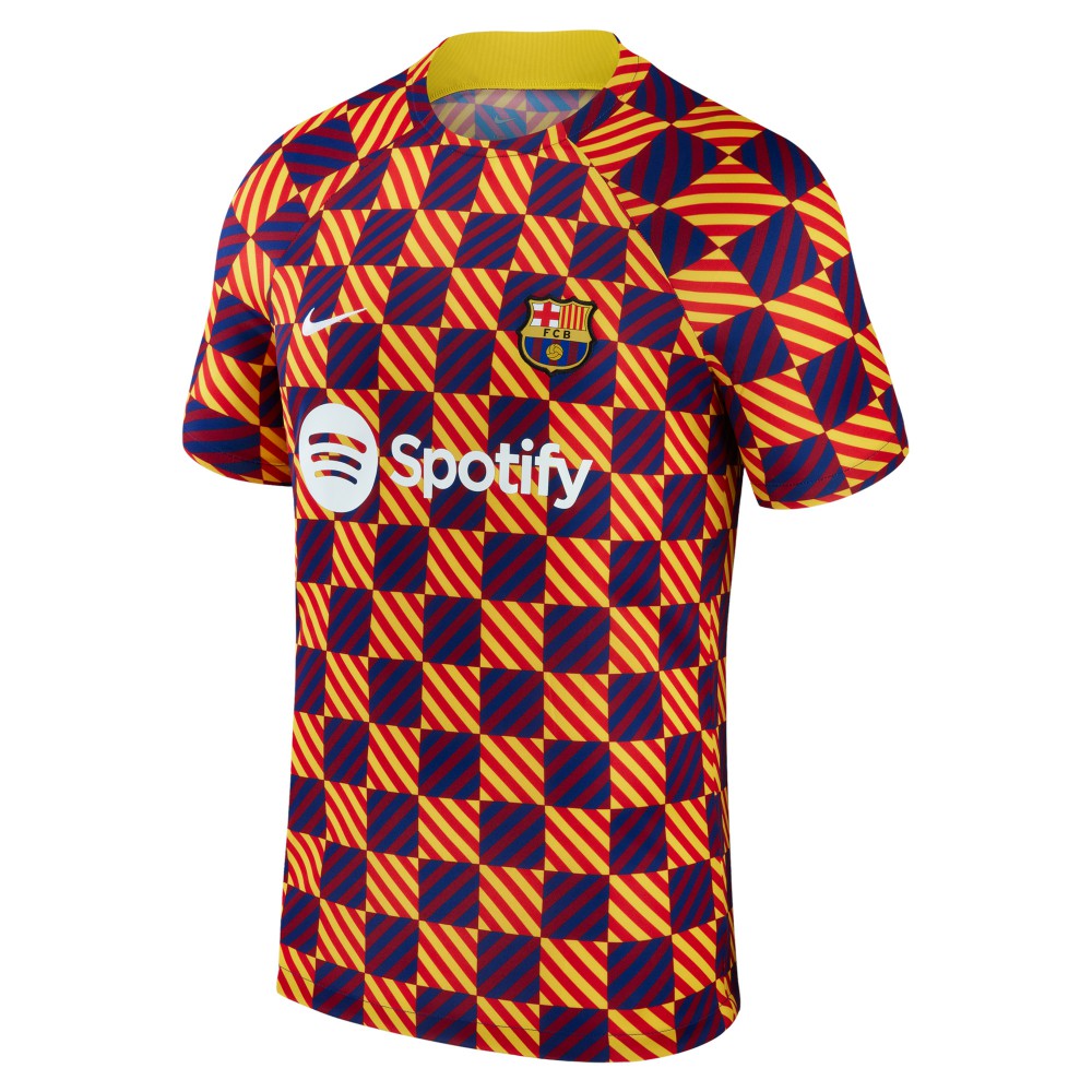Nike - Barcelona 2023/24 Pre-Match Performance Top - Yellow