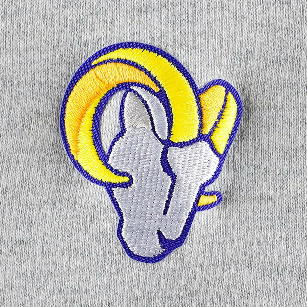 Los Angeles Rams Antigua Women's Lightweight Jackpot Raglan Half-Zip Pullover Hoodie - Heather Gray - NFL