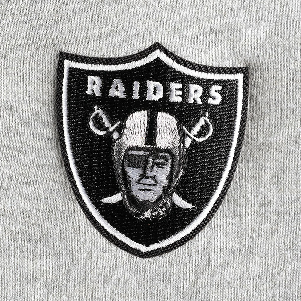 Las Vegas Raiders Antigua Women's Lightweight Jackpot Raglan Half-Zip Pullover Hoodie - Heather Gray - NFL