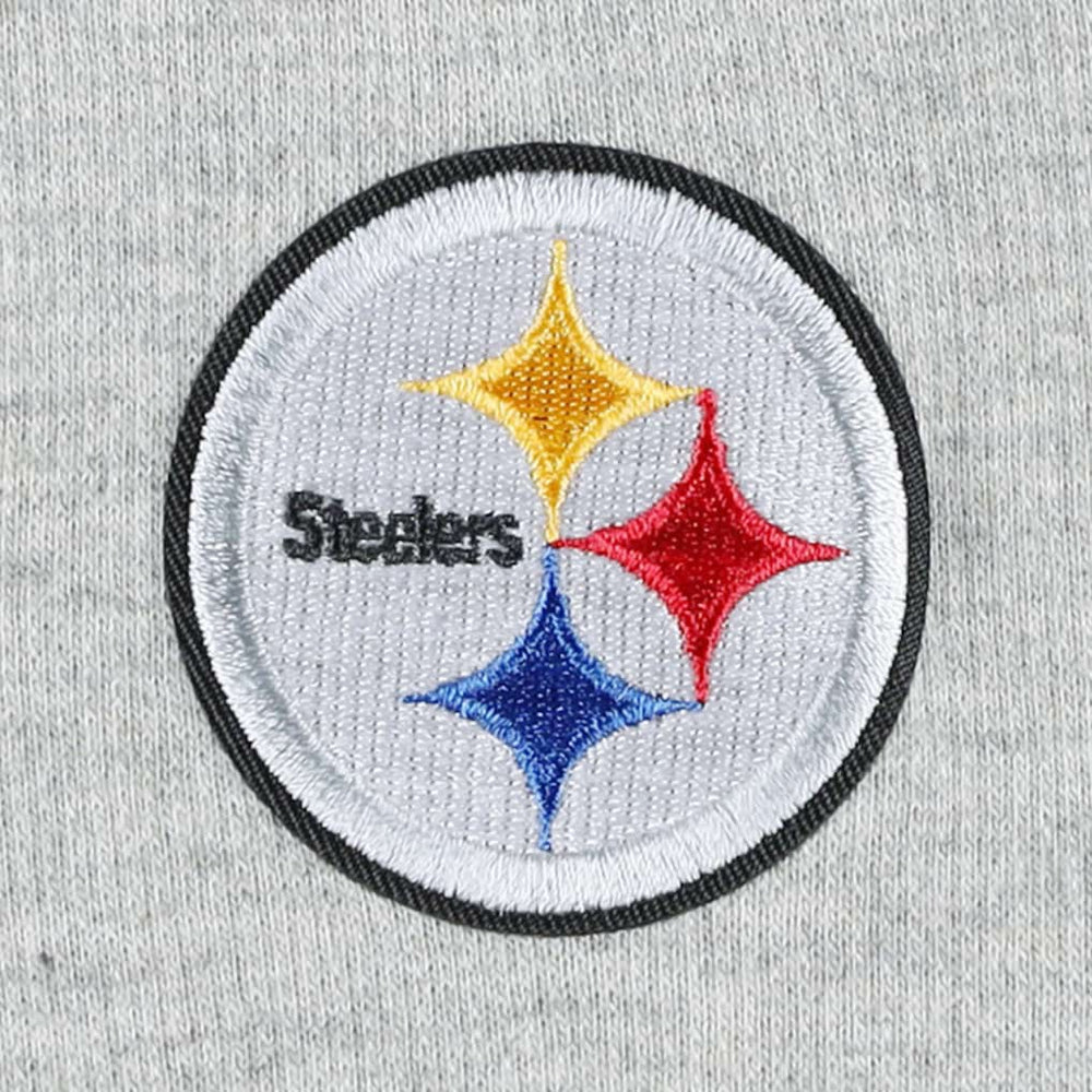 Pittsburgh Steelers Antigua Women's Lightweight Jackpot Raglan Half-Zip Pullover Hoodie - Heather Gray - NFL