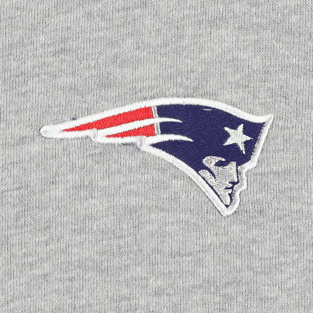 New England Patriots Big & Tall Fleece Raglan Full-Zip Hoodie Jacket - Heather Gray - NFL