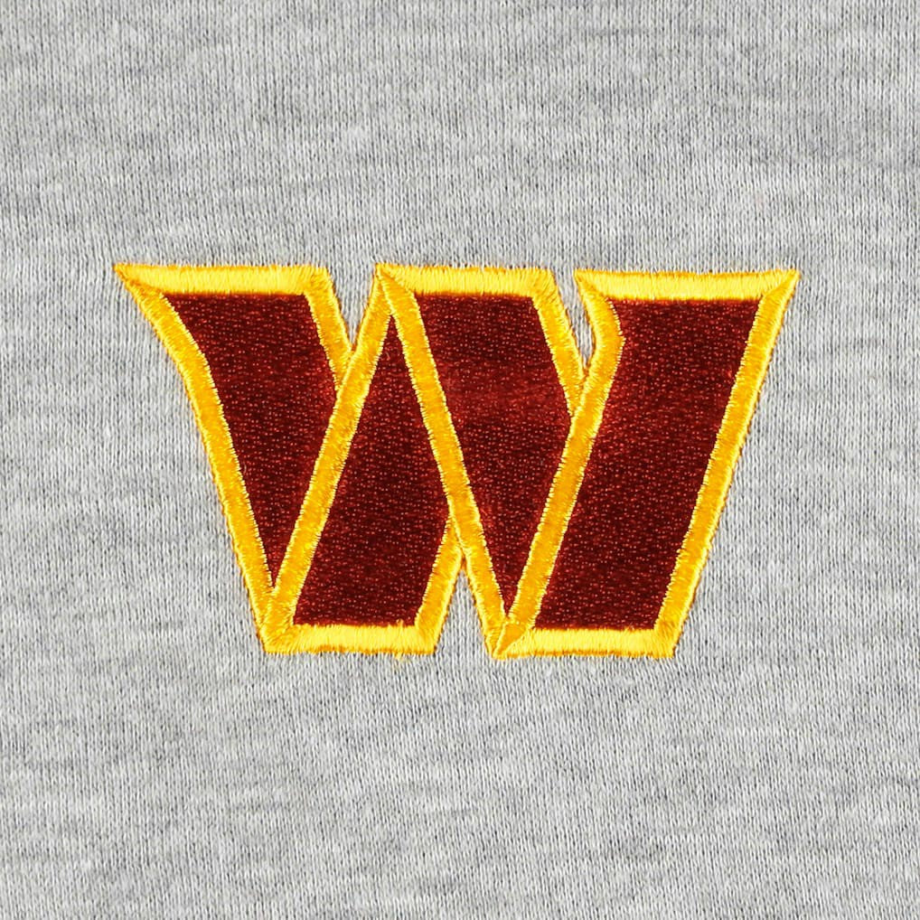 Washington Commanders Big & Tall Fleece Raglan Full-Zip Hoodie Jacket - Heather Gray - NFL