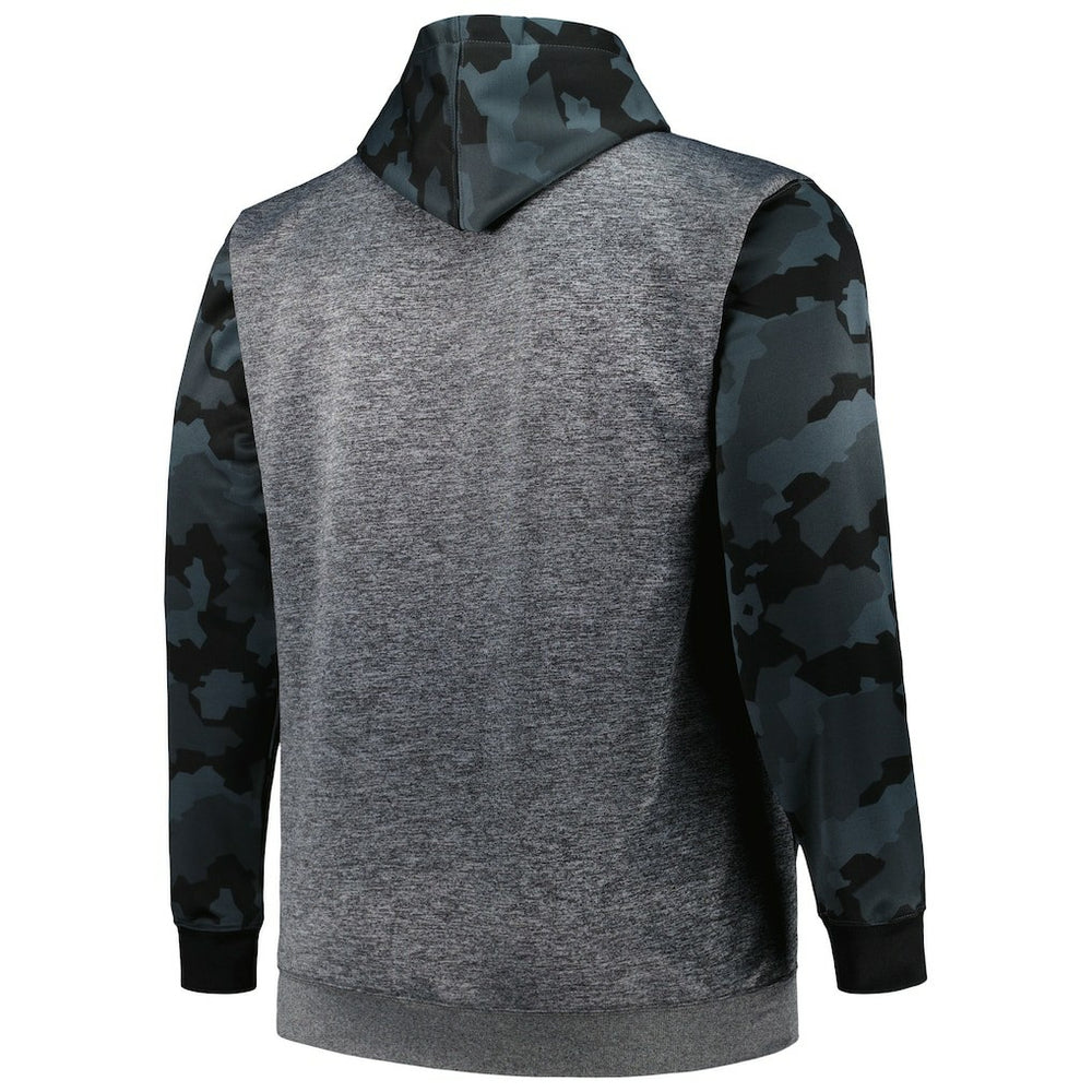 New Orleans Saints Big & Tall Camo Pullover Hoodie - Heather Charcoal - Fanatics