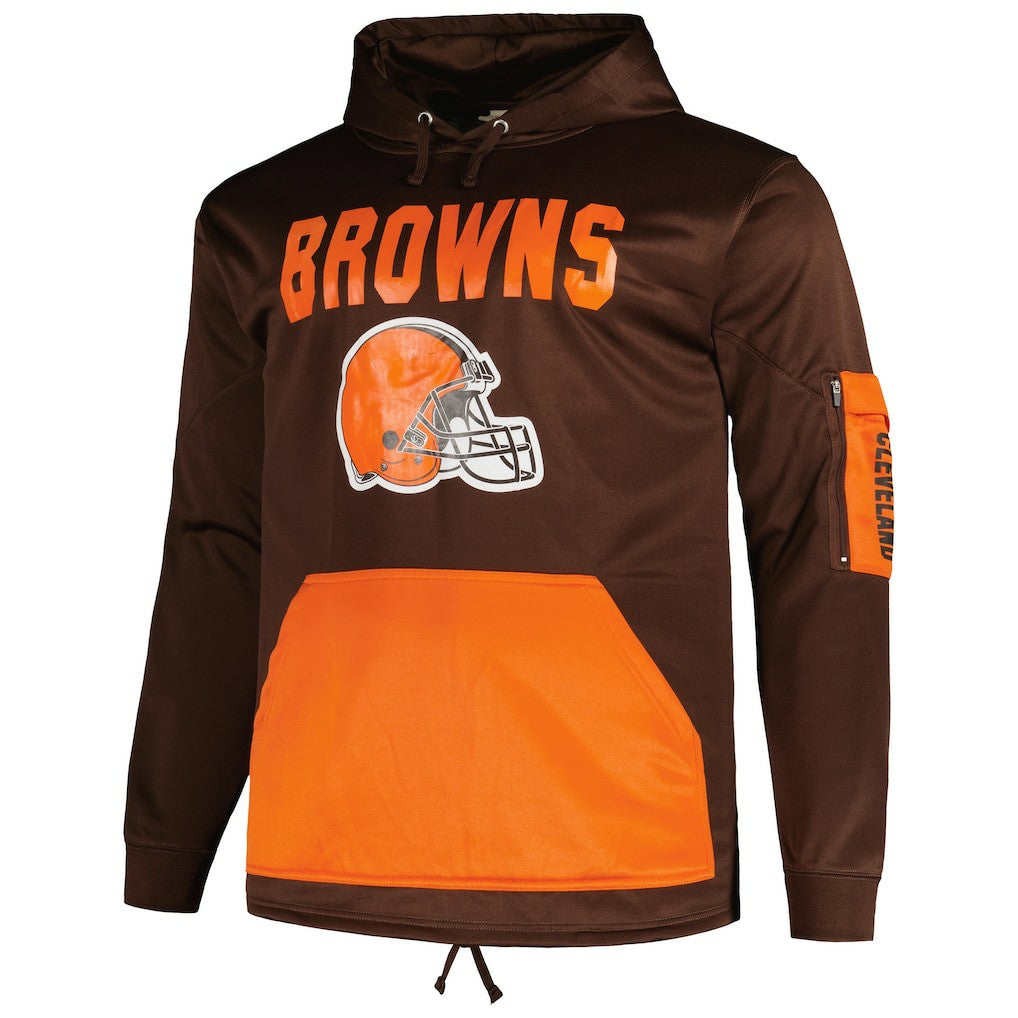 Cleveland Browns Big & Tall Pullover Hoodie - Brown - Fanatics