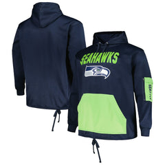 Seattle Seahawks Big & Tall Pullover Hoodie - College Navy - Fanatics