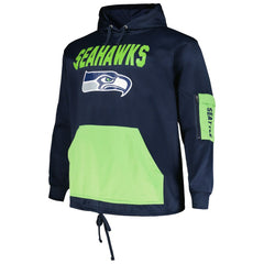 Seattle Seahawks Big & Tall Pullover Hoodie - College Navy - Fanatics