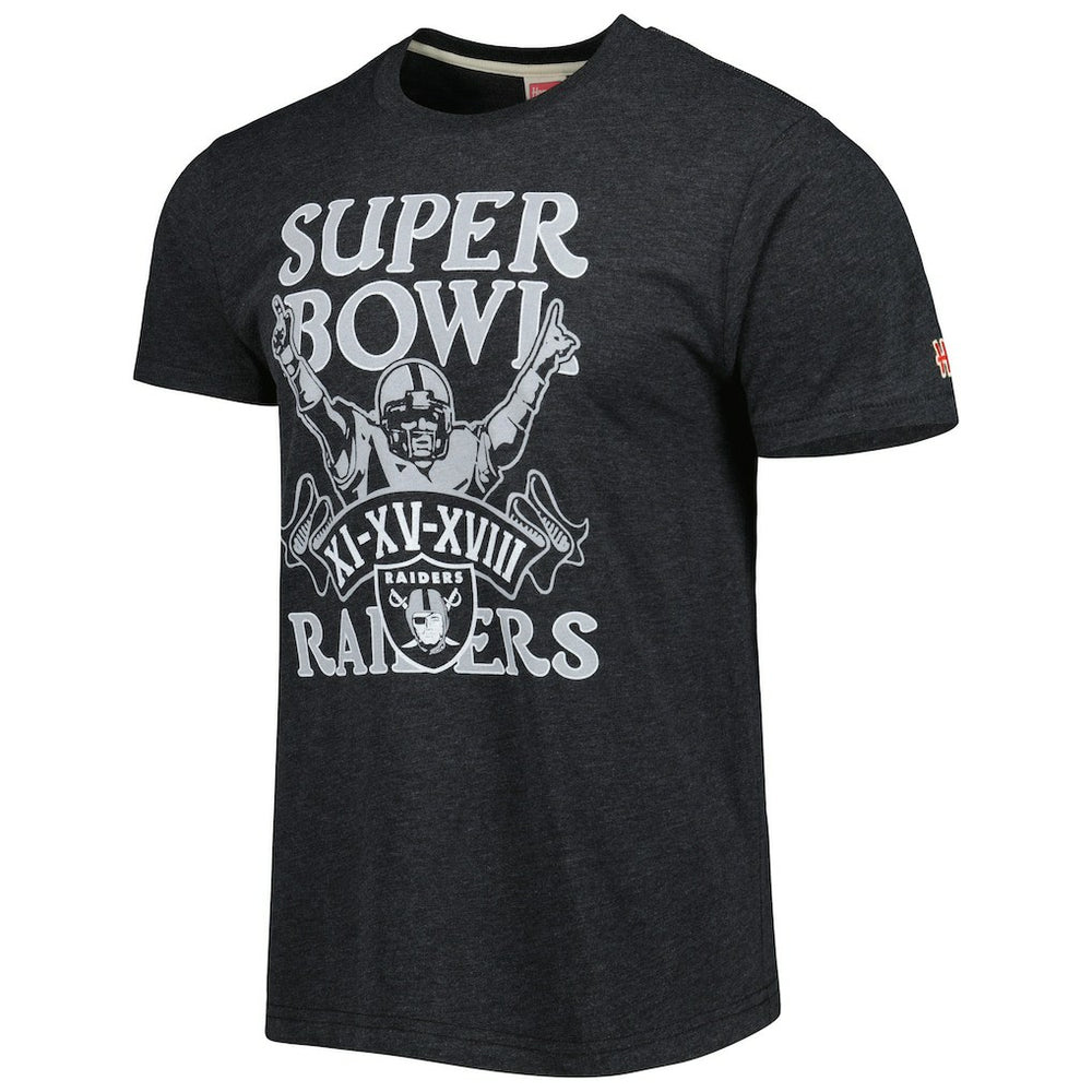 Las Vegas Raiders Homage Super Bowl Classics Tri-Blend T-Shirt - Charcoal - NFL