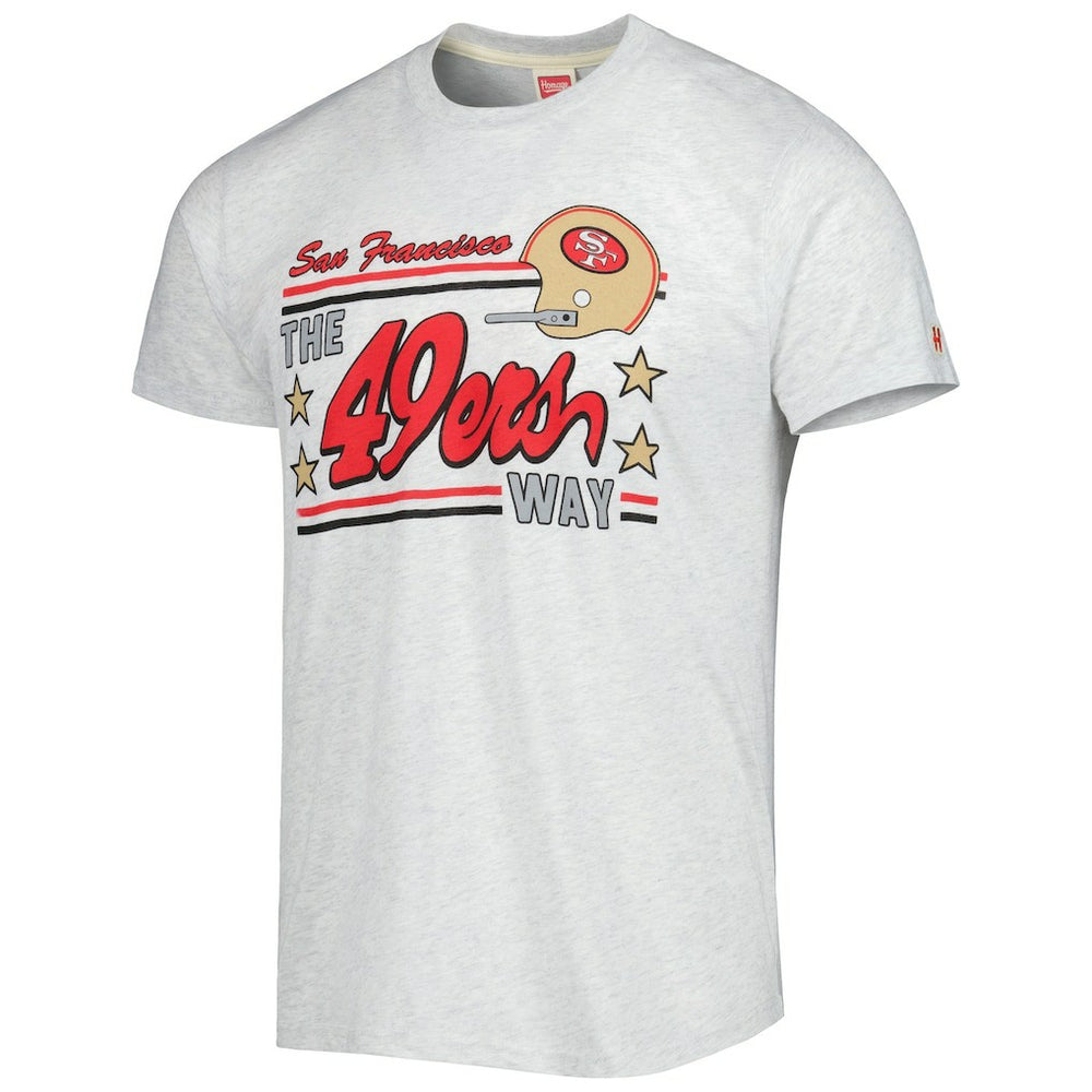 San Francisco 49ers Homage Hyper Local Tri-Blend T-Shirt - Ash - NFL