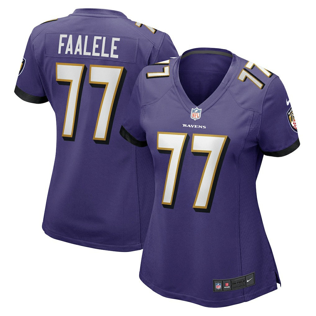 Daniel Faalele Baltimore Ravens Women's Player Game Jersey - Purple - Nike