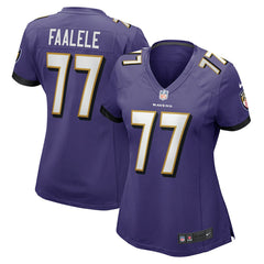 Daniel Faalele Baltimore Ravens Women's Player Game Jersey - Purple - Nike