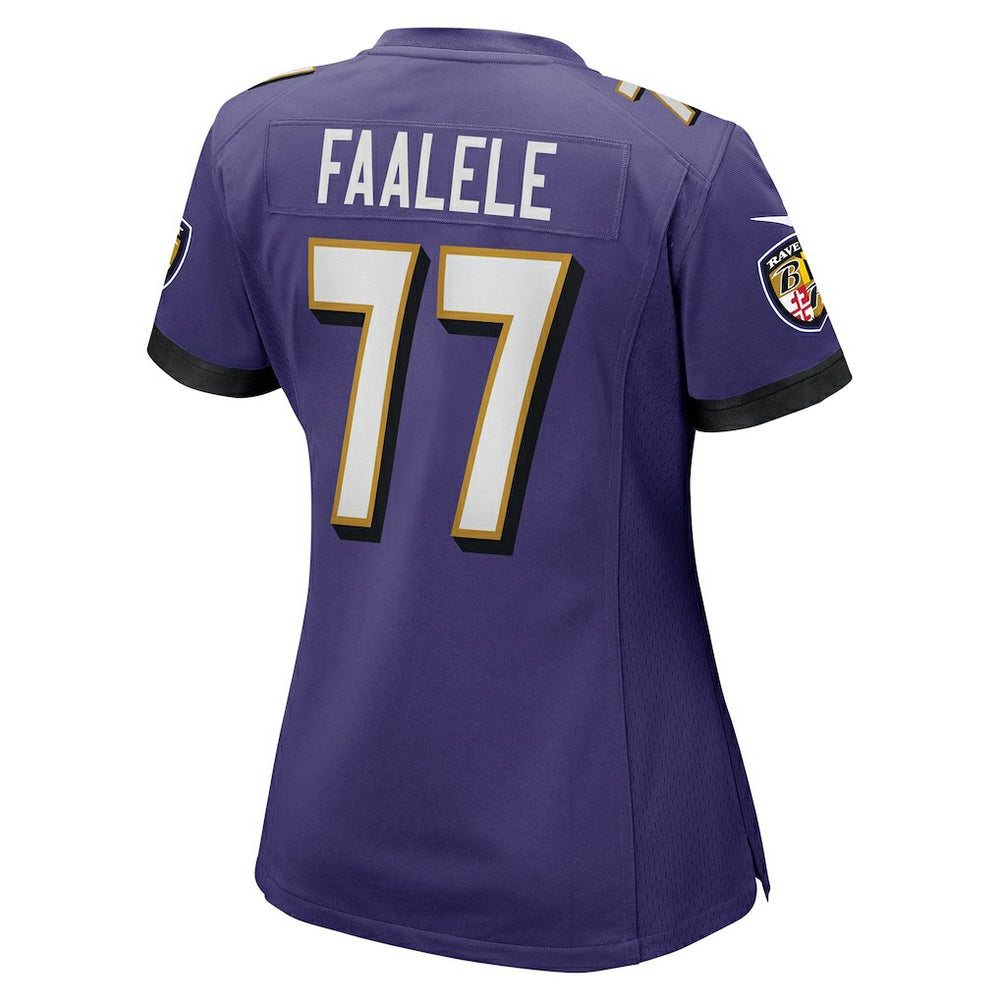 Daniel Faalele Baltimore Ravens Women's Player Game Jersey - Purple - Nike