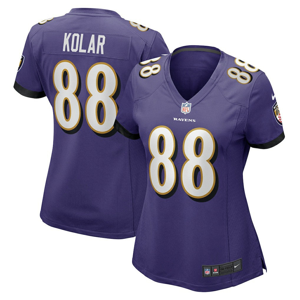 Charlie Kolar Baltimore Ravens Women's Player Game Jersey - Purple - Nike
