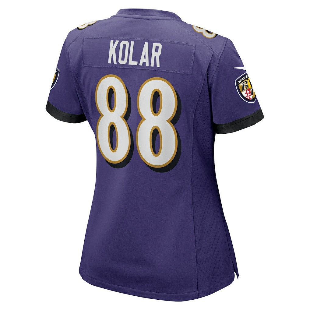 Charlie Kolar Baltimore Ravens Women's Player Game Jersey - Purple - Nike