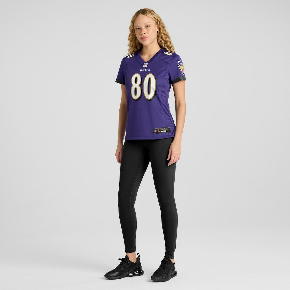 Isaiah Likely Baltimore Ravens Women's Player Game Jersey - Purple - Nike