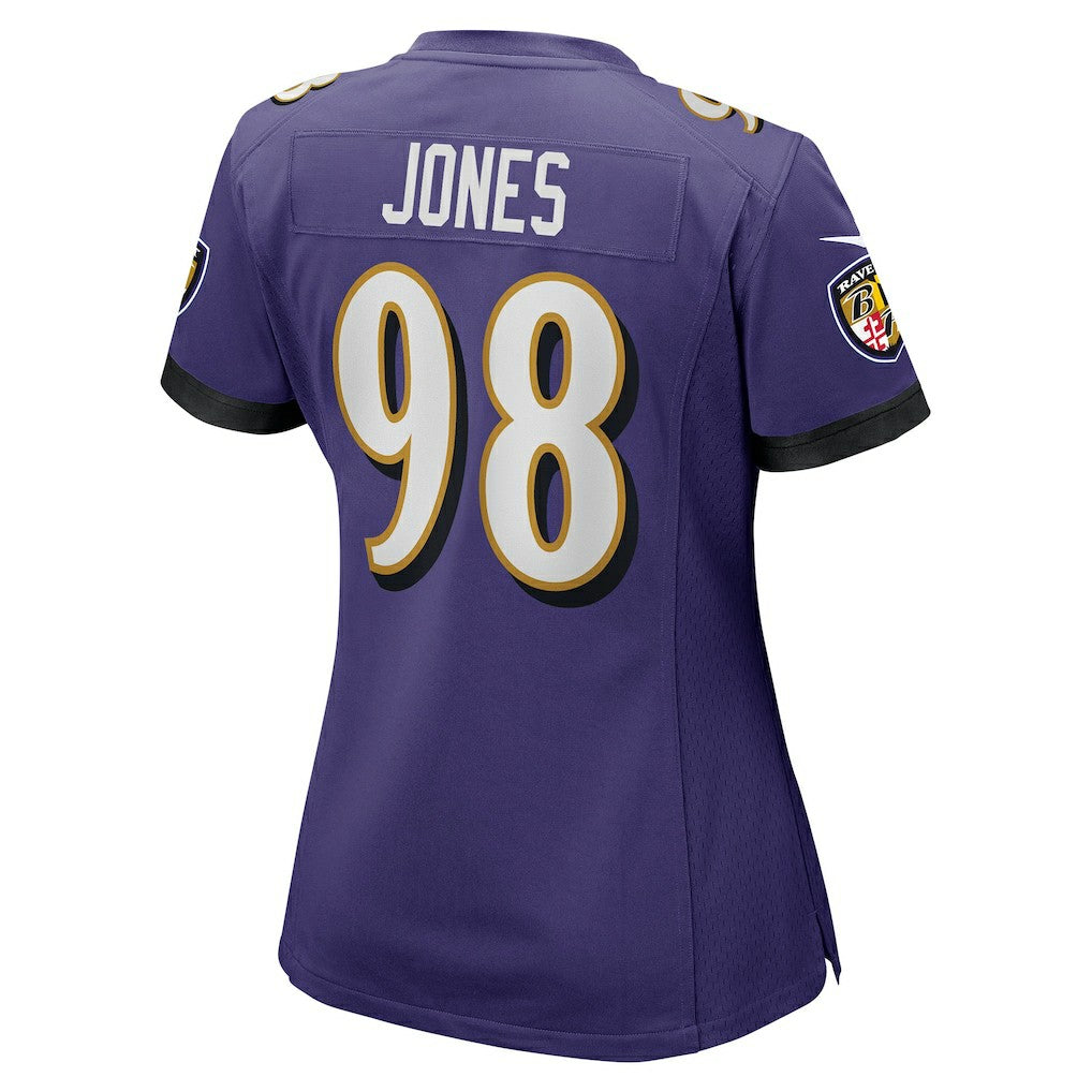 Travis Jones Baltimore Ravens Women's Player Game Jersey - Purple - Nike