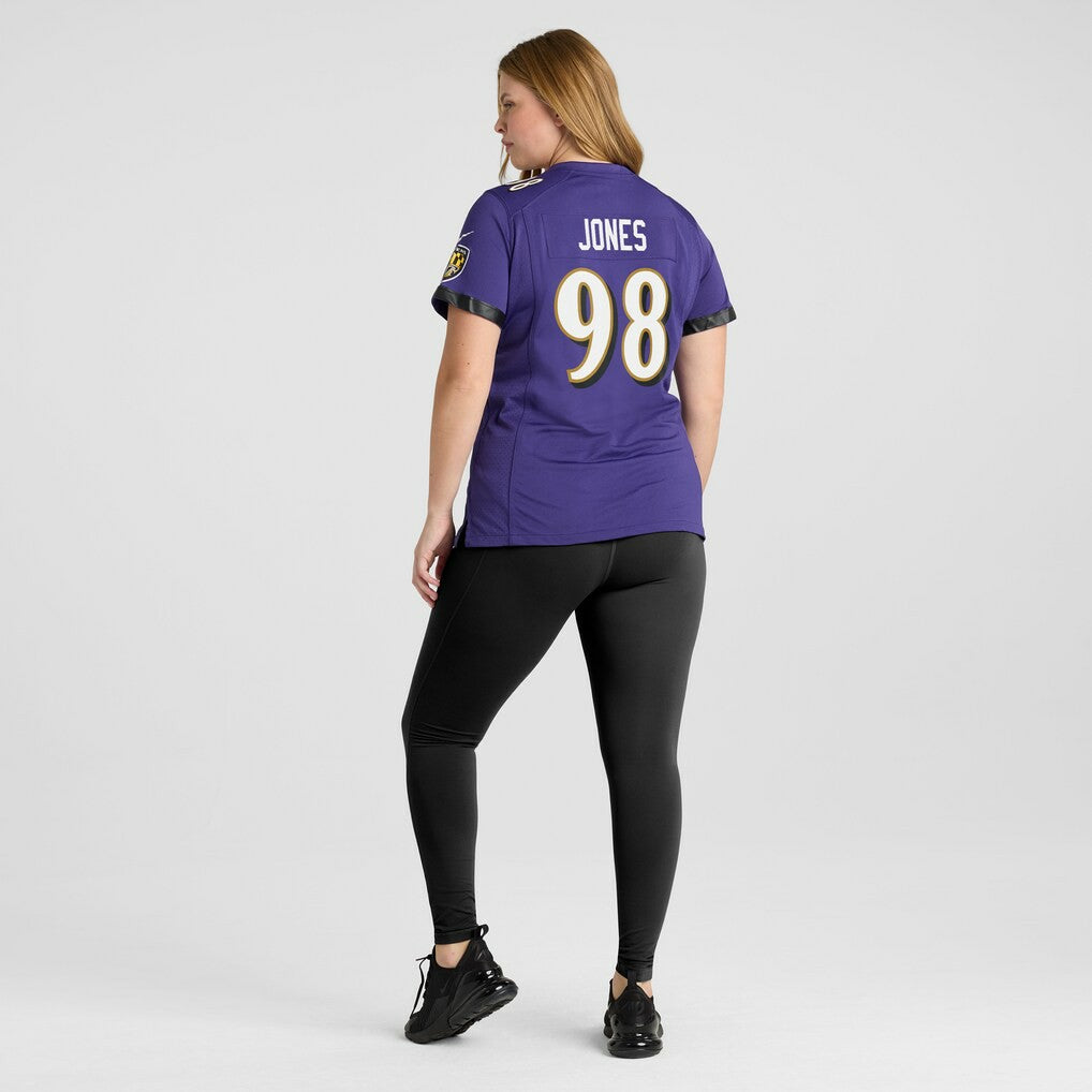 Travis Jones Baltimore Ravens Women's Player Game Jersey - Purple - Nike