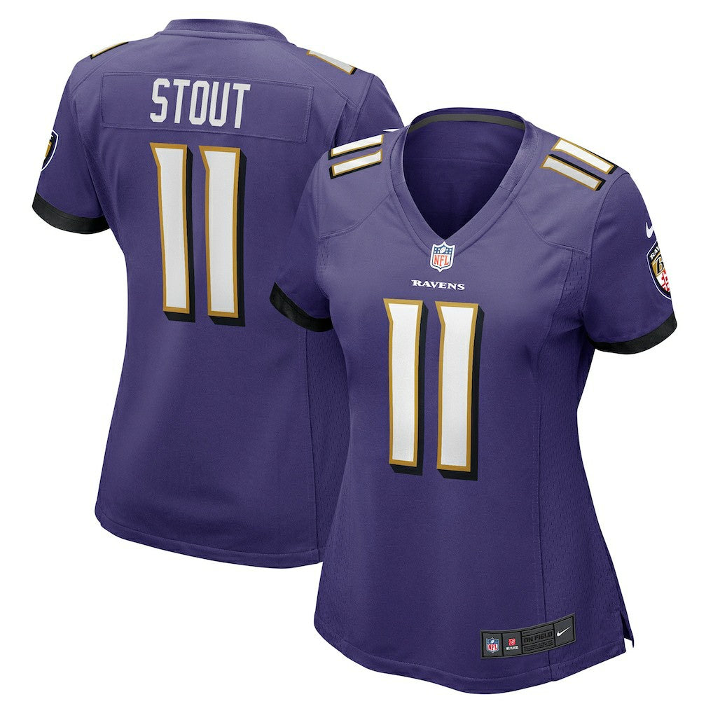 Jordan Stout Baltimore Ravens Women's Player Game Jersey - Purple - Nike