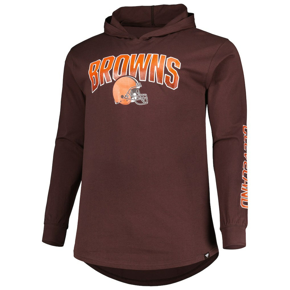 Cleveland Browns Big & Tall Front Runner Pullover Hoodie - Brown - Fanatics