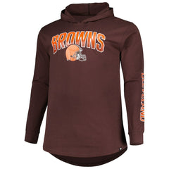 Cleveland Browns Big & Tall Front Runner Pullover Hoodie - Brown - Fanatics