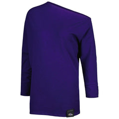 Baltimore Ravens KIYA TOMLIN Women's Twisted Tri-Blend Asymmetrical 3/4-Dolman Sleeve Sweatshirt - Purple - NFL