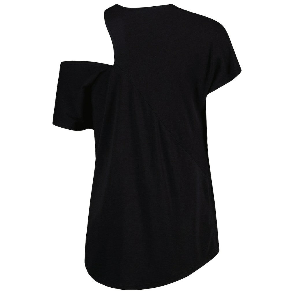 Baltimore Ravens KIYA TOMLIN Women's Cut Out Tri-Blend Shirt - Black - NFL