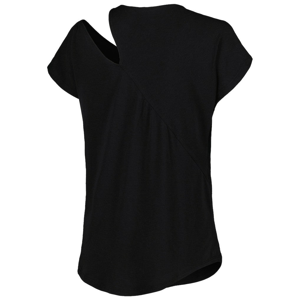 Buffalo Bills KIYA TOMLIN Women's Cut Out Tri-Blend Shirt - Black - NFL