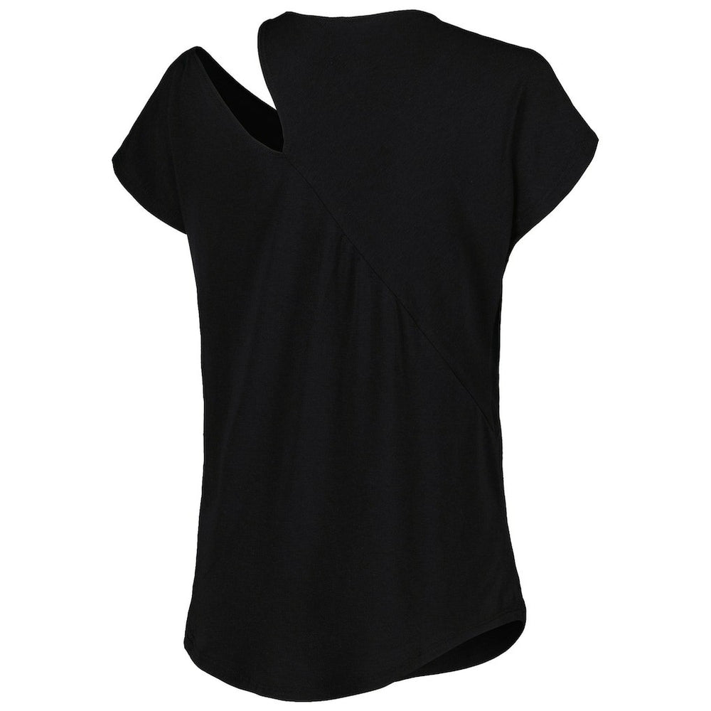 Buffalo Bills KIYA TOMLIN Women's Cut Out Tri-Blend Shirt - Black - NFL