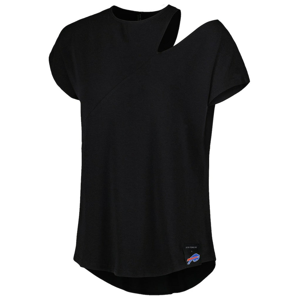 Pittsburgh Steelers KIYA TOMLIN Women's Cut Out Tri-Blend Shirt - Black - NFL