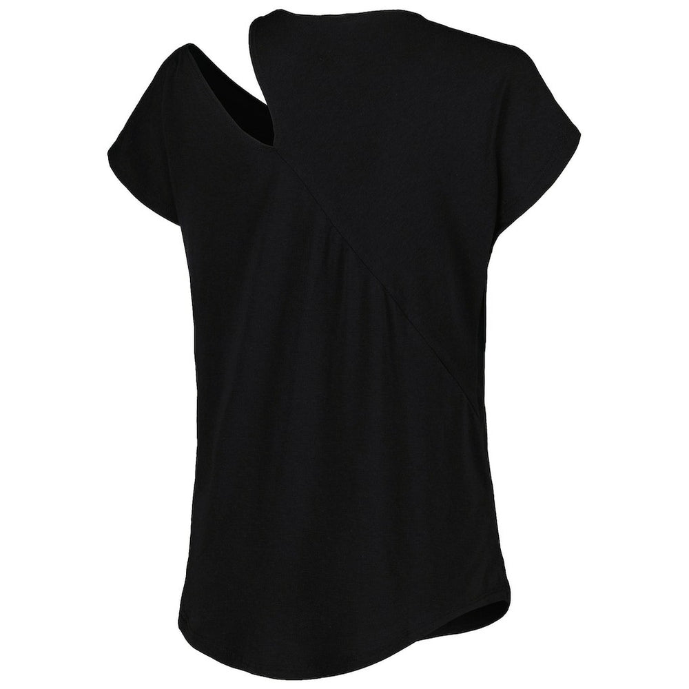 Pittsburgh Steelers KIYA TOMLIN Women's Cut Out Tri-Blend Shirt - Black - NFL