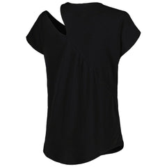 Pittsburgh Steelers KIYA TOMLIN Women's Cut Out Tri-Blend Shirt - Black - NFL