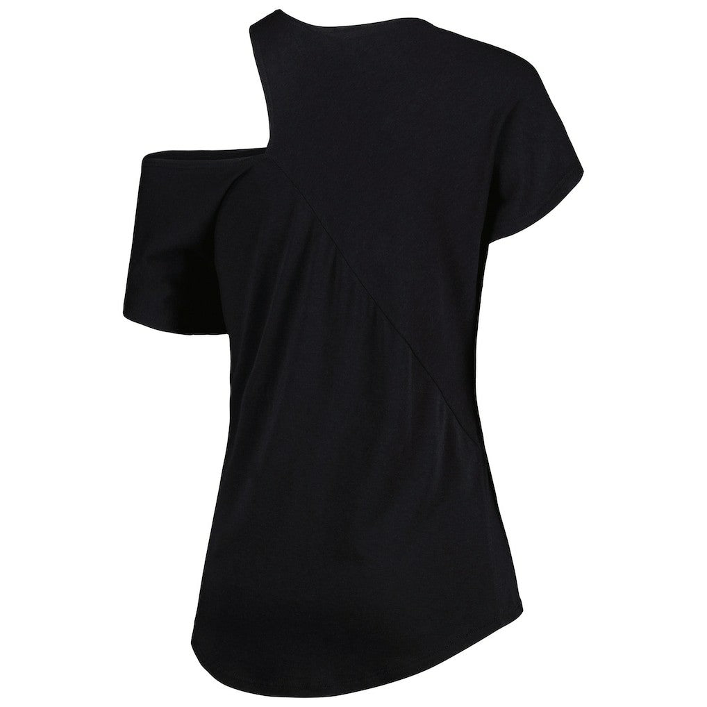 Washington Commanders KIYA TOMLIN Women's Cut Out Tri-Blend Shirt - Black - NFL
