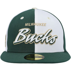 New Era  Script Pinwheel 59FIFTY Fitted Hat Hunter Green/White