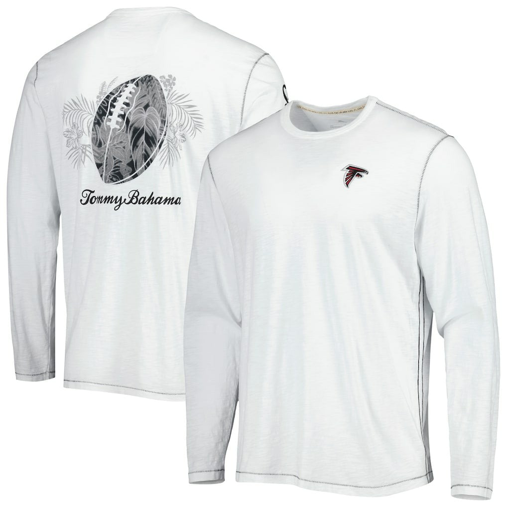 Atlanta Falcons Laces Out Billboard Long Sleeve T-Shirt - White - Tommy Bahama