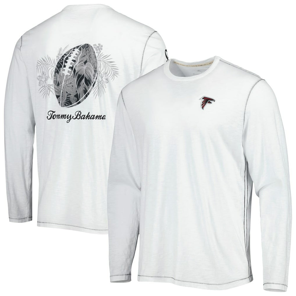 Atlanta Falcons Laces Out Billboard Long Sleeve T-Shirt - White - Tommy Bahama