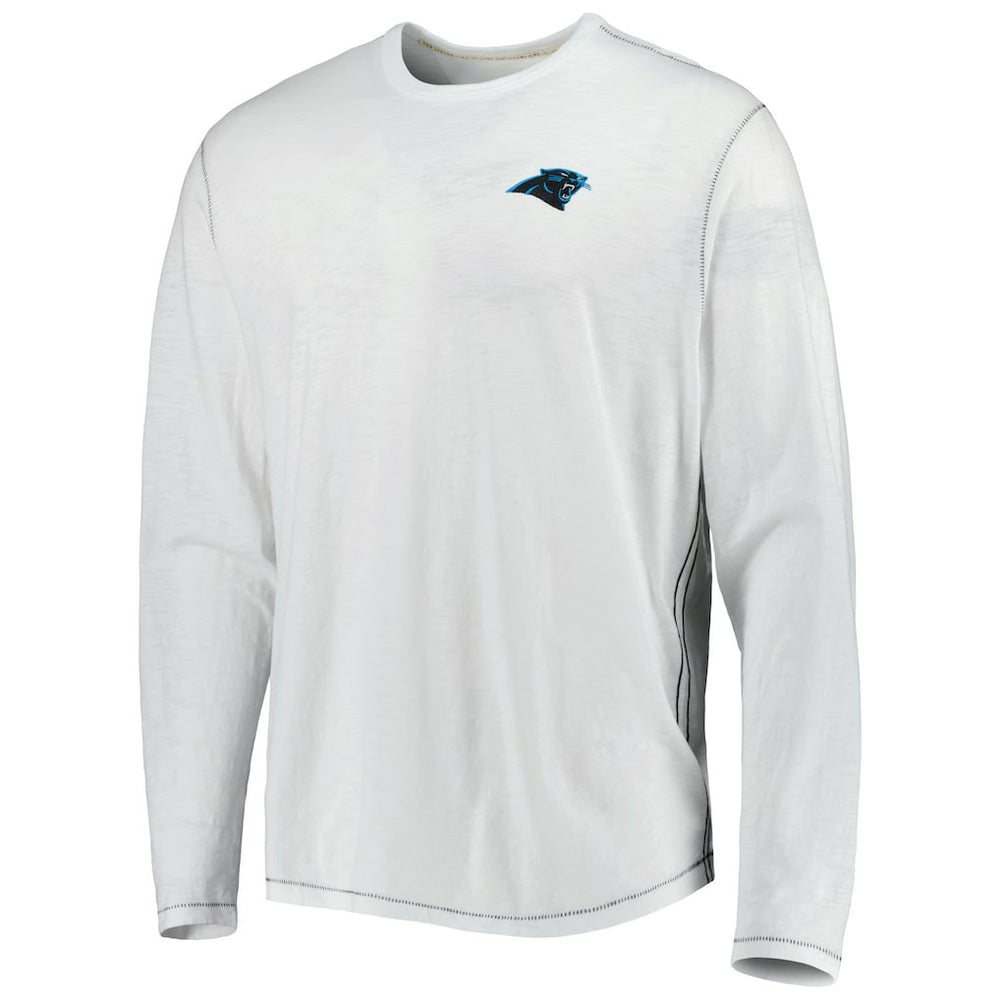 Carolina Panthers Laces Out Billboard Long Sleeve T-Shirt - White - Tommy Bahama
